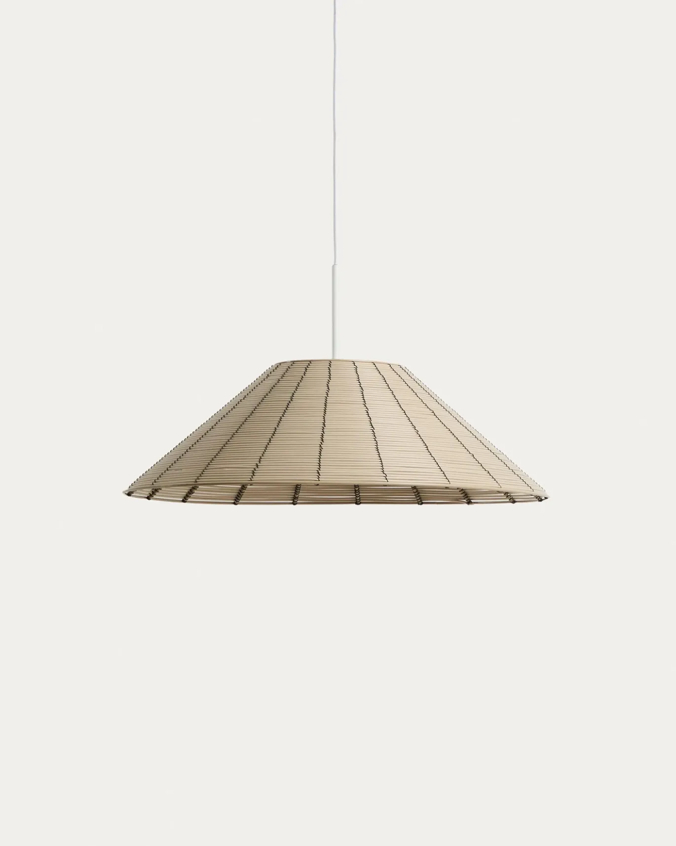 Kave Home Lampenkap Saranella Outdoor Rotan Lichtgrijs Ø50cm