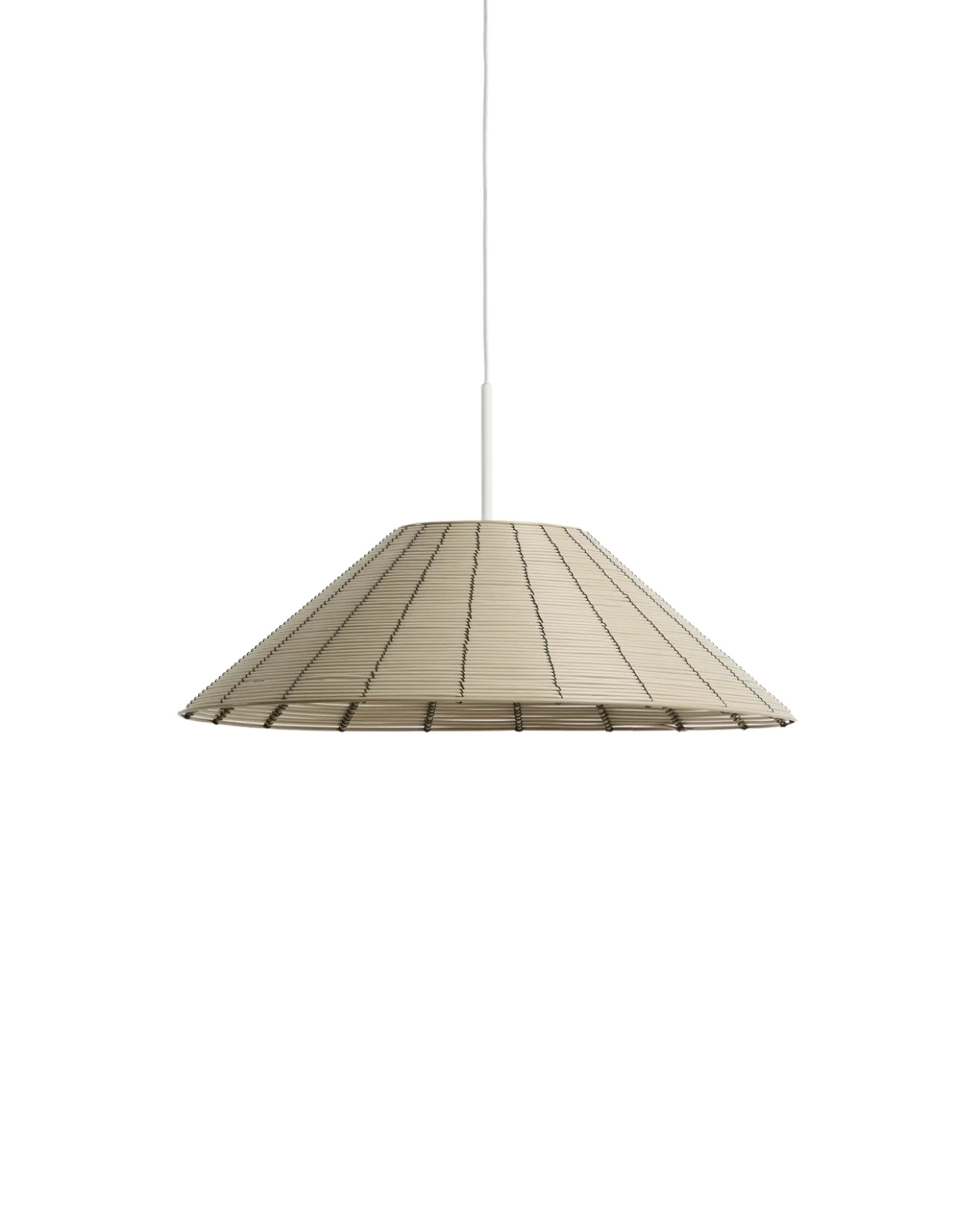 Kave Home Lampenkap Saranella Outdoor Rotan Lichtgrijs Ø50cm