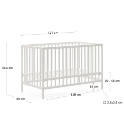 Kave Home Ledikant Shantal Beukenhout Wit 60x120cm