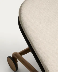 Kave Home Ligbed Alipa Acaciahout Grafiet 196x80cm