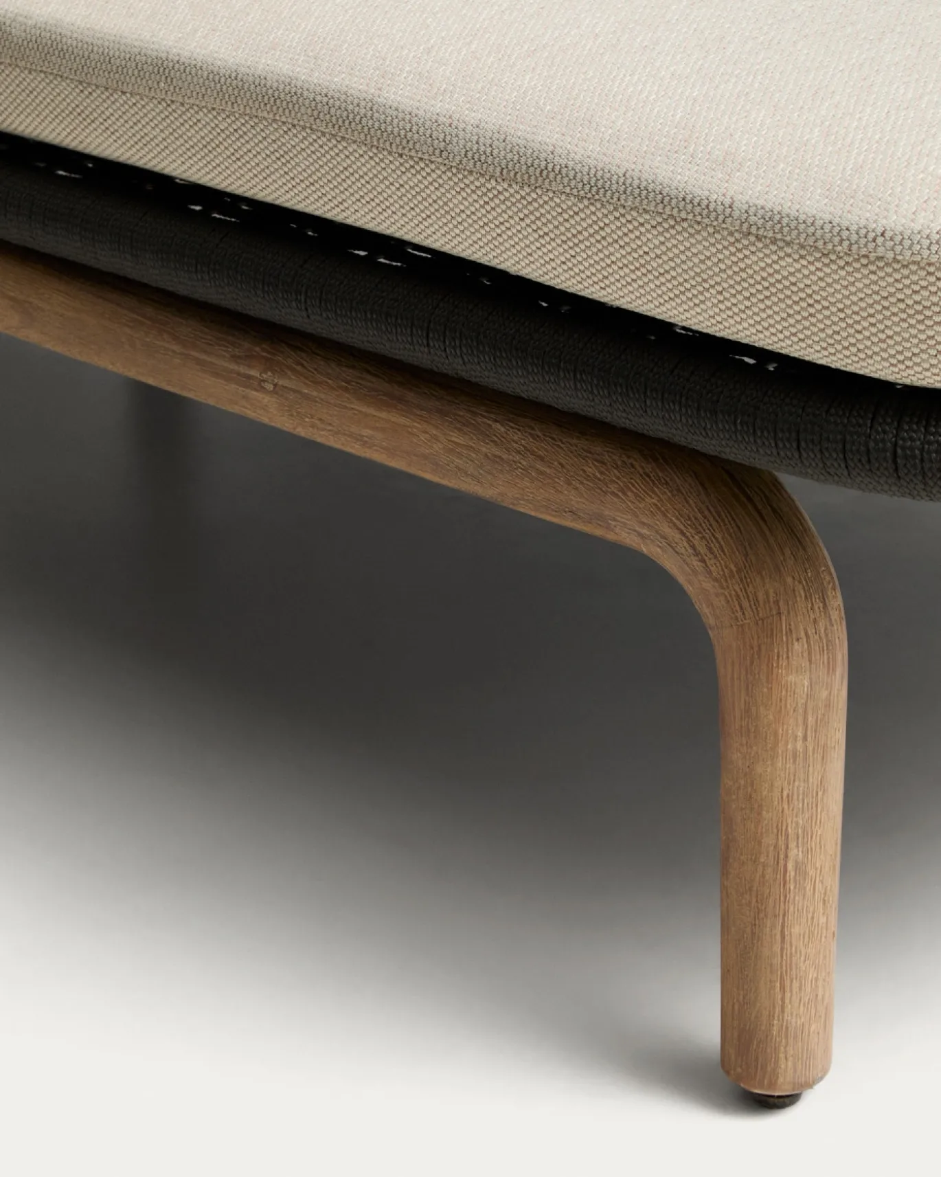 Kave Home Ligbed Alipa Acaciahout Grafiet 196x80cm
