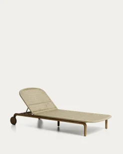 Kave Home Ligbed Alipa Acaciahout Beige 196x80cm