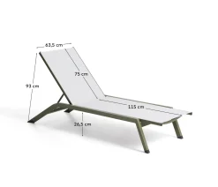 Kave Home Ligbed Capraia Stapelbaar Aluminium Groen