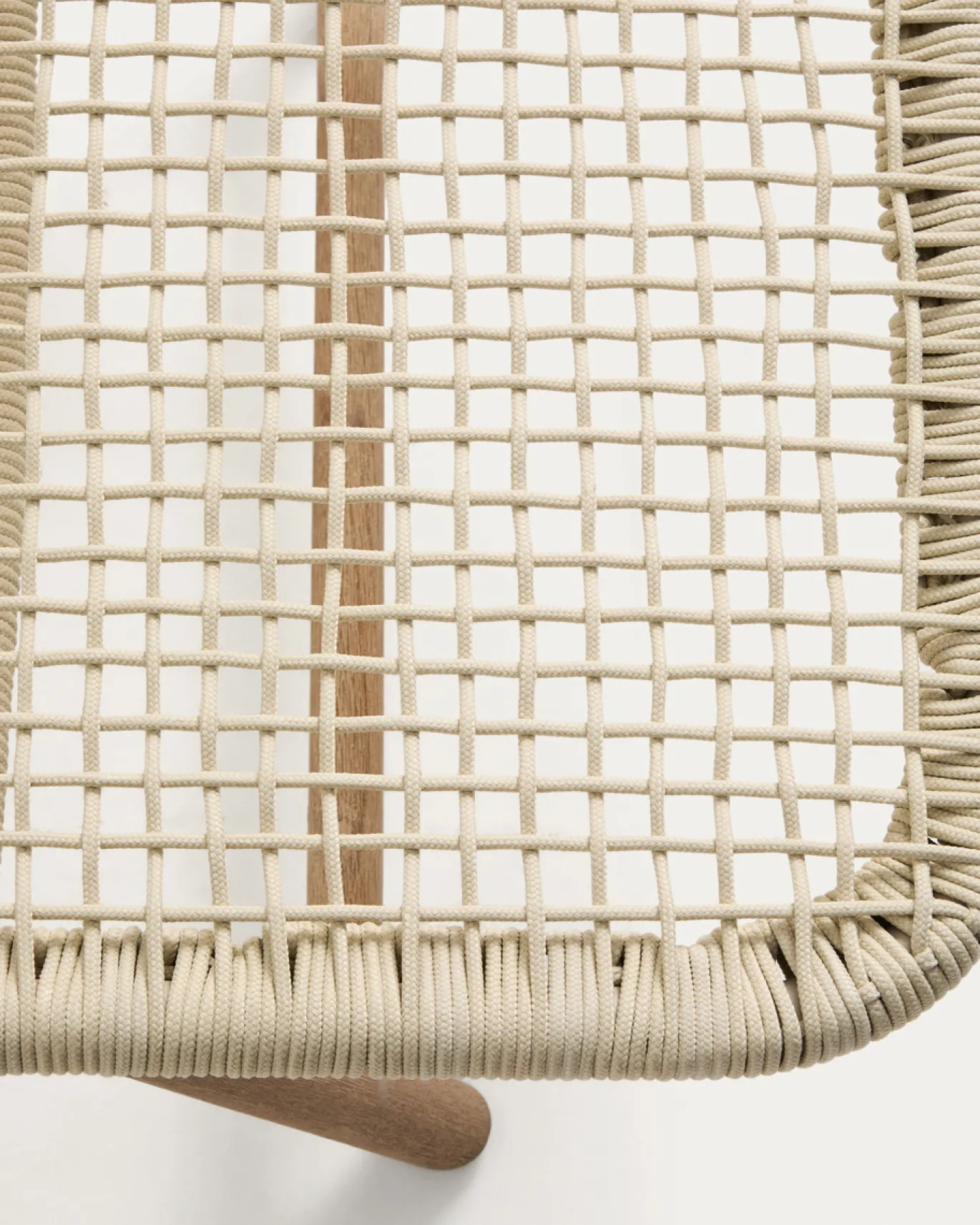 Kave Home Ligbed Dandara Massief Acaciahout Staal Beige Touw