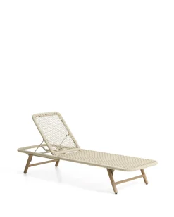 Kave Home Ligbed Dandara Massief Acaciahout Staal Beige Touw