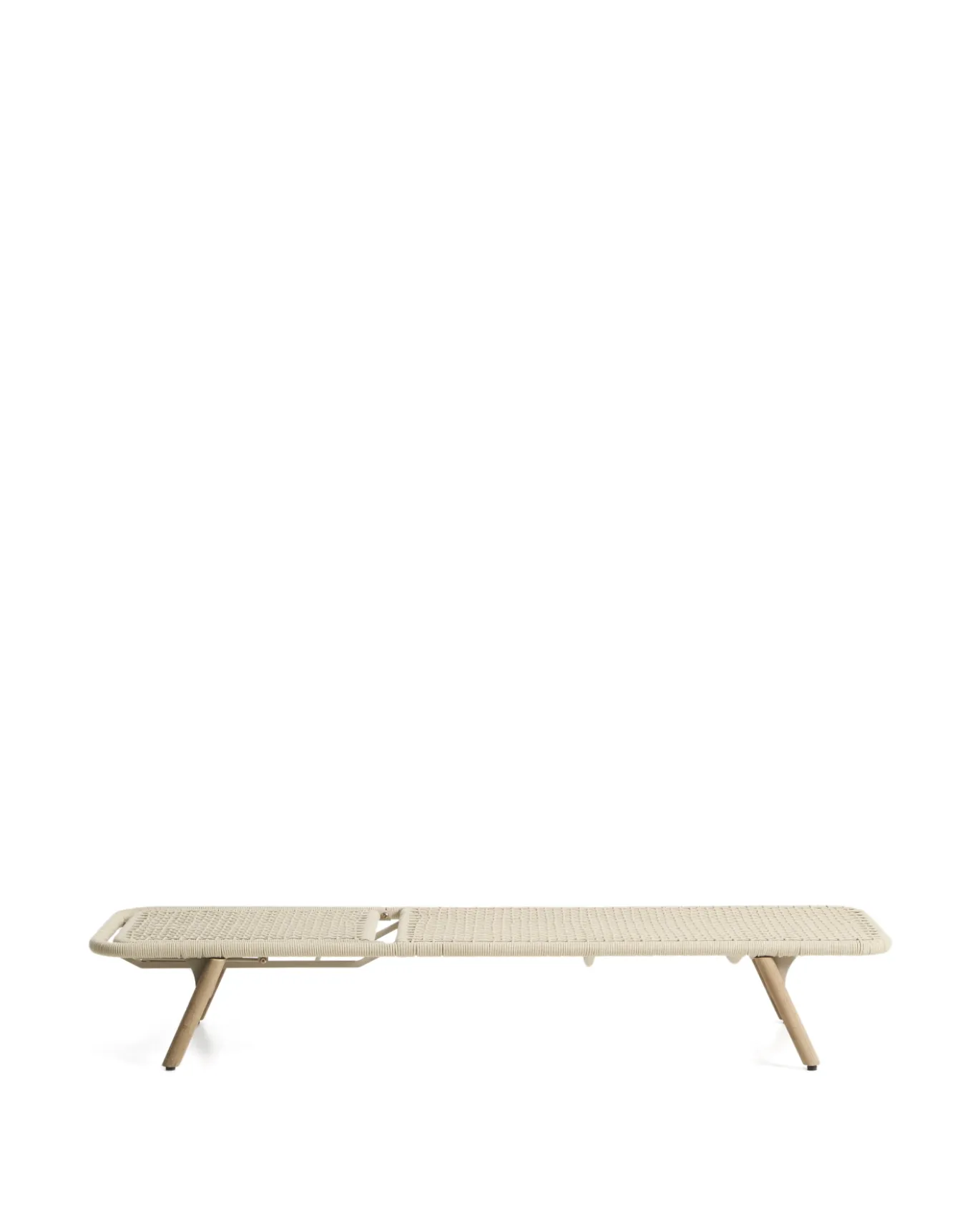 Kave Home Ligbed Dandara Massief Acaciahout Staal Beige Touw