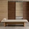 Kave Home Ligbed Topaz Divan Beige Chenille Essenhout Naturel 200cm