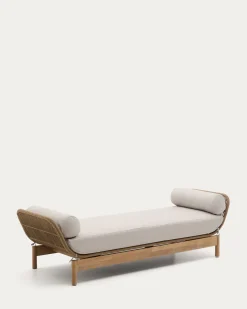 Kave Home Ligstoel Catalina Beige Touw En Acaciahout