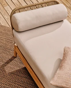 Kave Home Ligstoel Catalina Beige Touw En Acaciahout