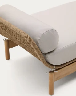 Kave Home Ligstoel Catalina Beige Touw En Acaciahout