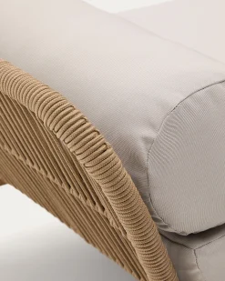 Kave Home Ligstoel Catalina Beige Touw En Acaciahout