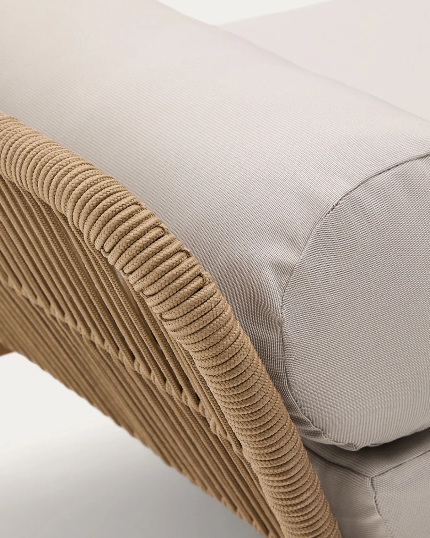 Kave Home Ligstoel Catalina Beige Touw En Acaciahout