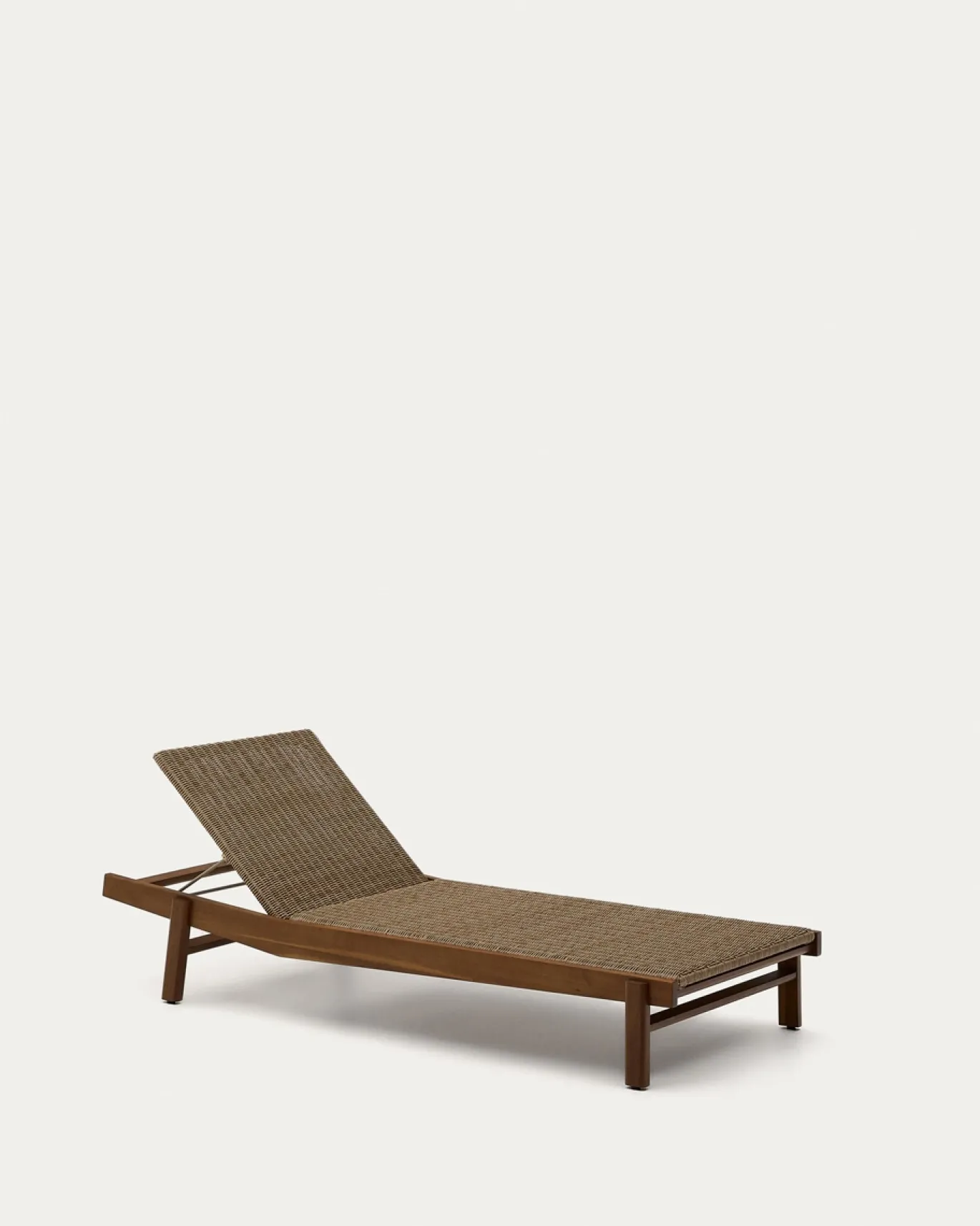 Kave Home Ligstoel Itani Acaciahout en Rotan