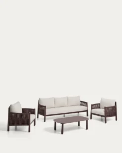 Kave Home Loungeset Aleria Bruin