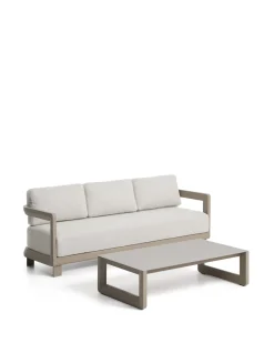 Kave Home Loungeset Nerano Aluminium Taupe