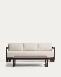 Kave Home Loungeset Nerano Aluminium Bruin