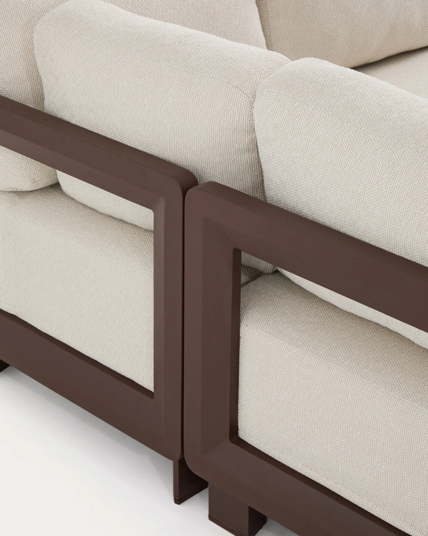Kave Home Loungeset Nerano Hoekbank Bruin Klein
