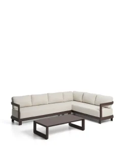 Kave Home Loungeset Nerano Hoekbank Bruin Klein