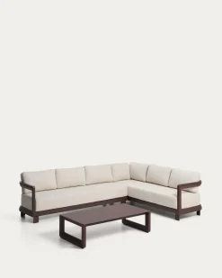 Kave Home Loungeset Nerano Hoekbank Bruin Klein