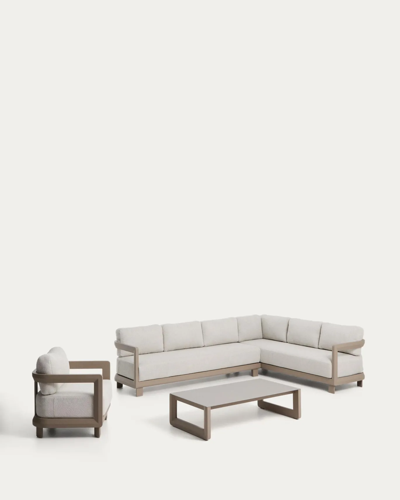 Kave Home Loungeset Nerano Hoekbank Taupe
