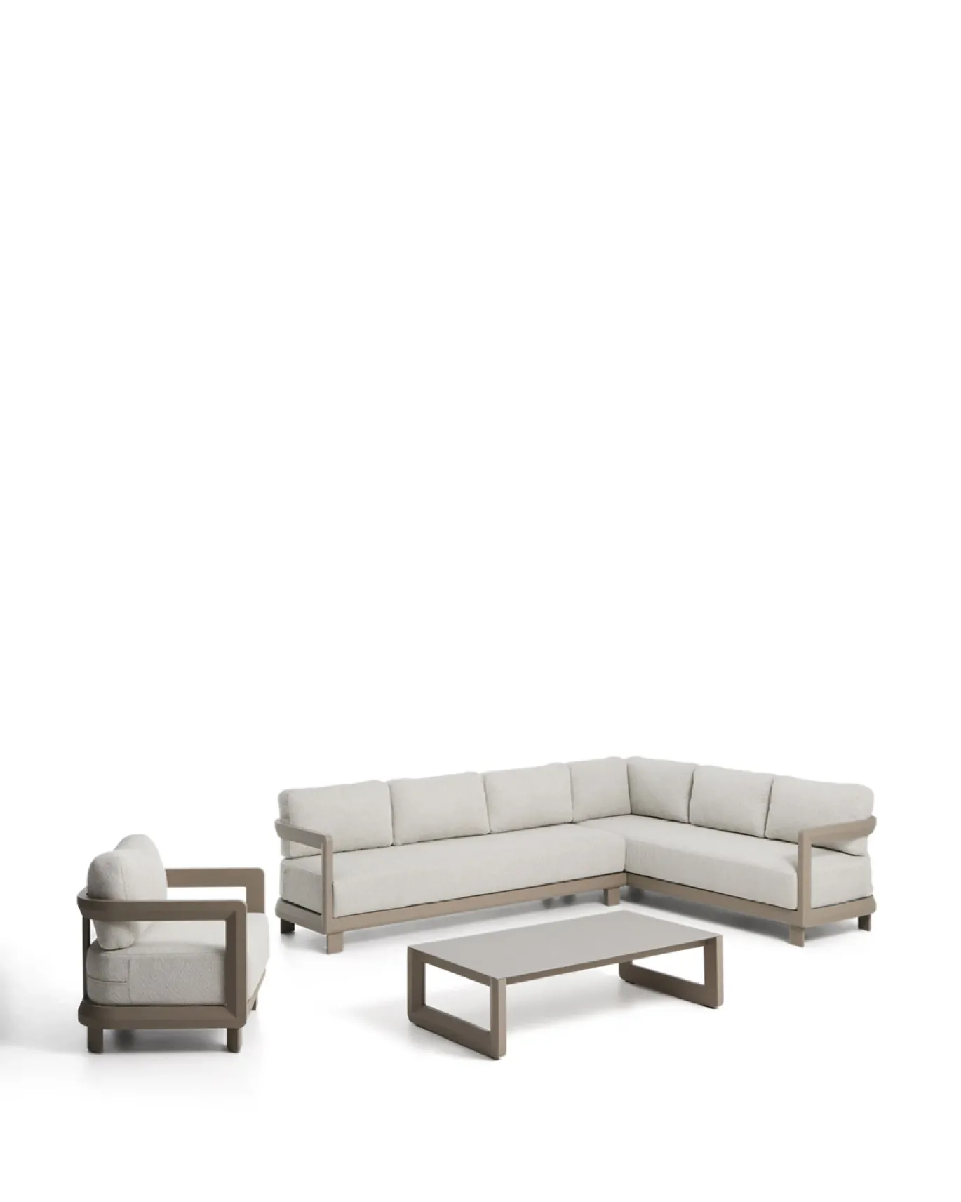 Kave Home Loungeset Nerano Hoekbank Taupe