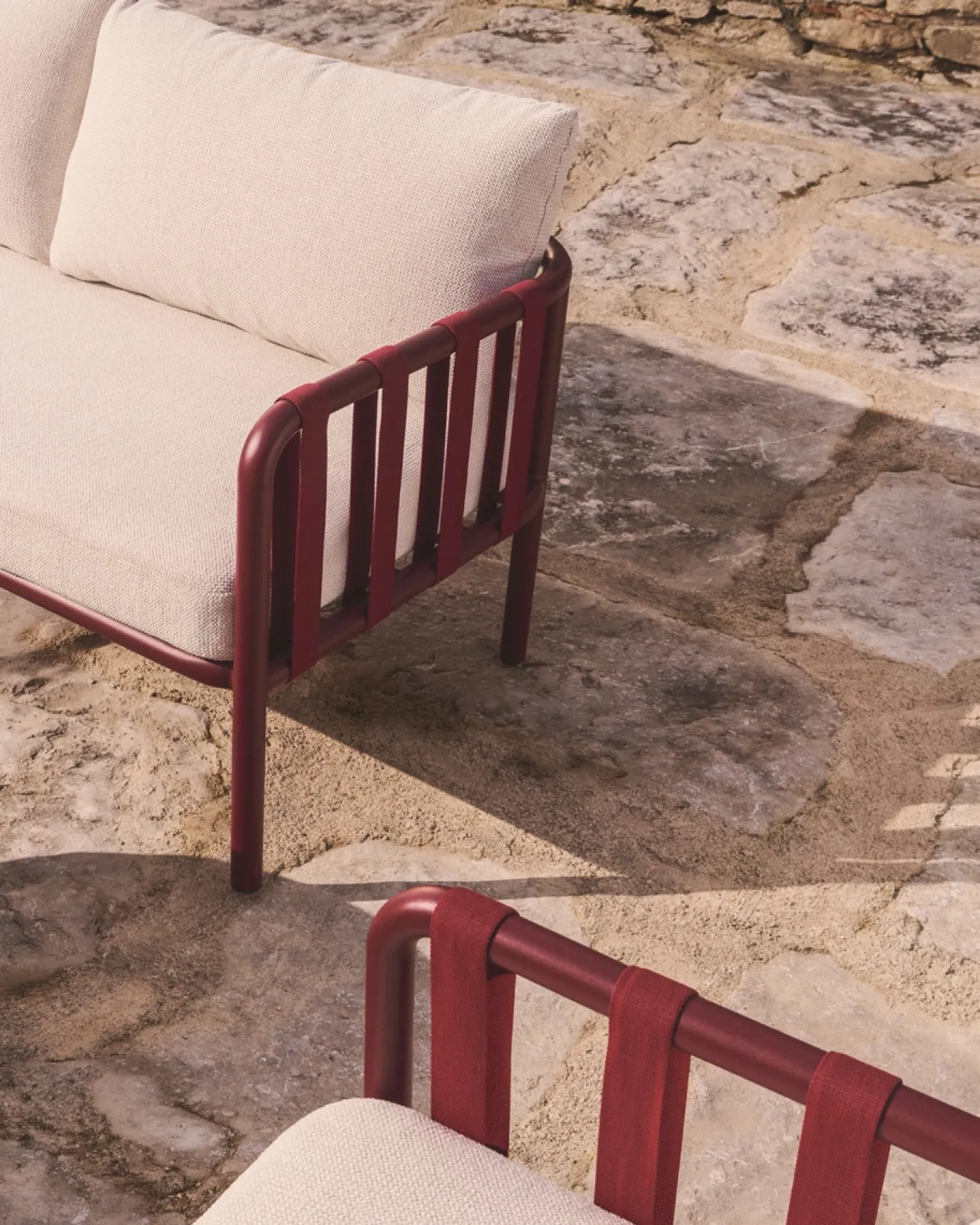 Kave Home Loungeset Omala Aluminium Burgundy
