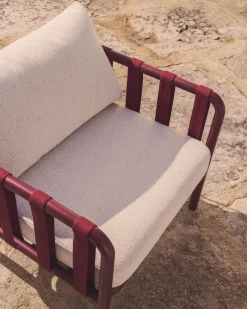 Kave Home Loungeset Omala Aluminium Burgundy