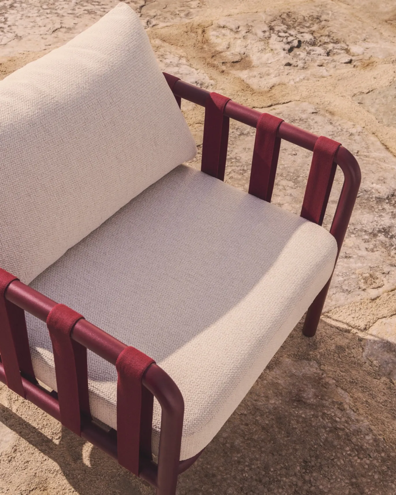 Kave Home Loungeset Omala Aluminium Burgundy