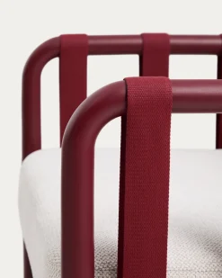 Kave Home Loungeset Omala Aluminium Burgundy