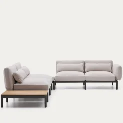 Kave Home Loungeset Sorells 4-Zits Beige/Naturel/Grijs