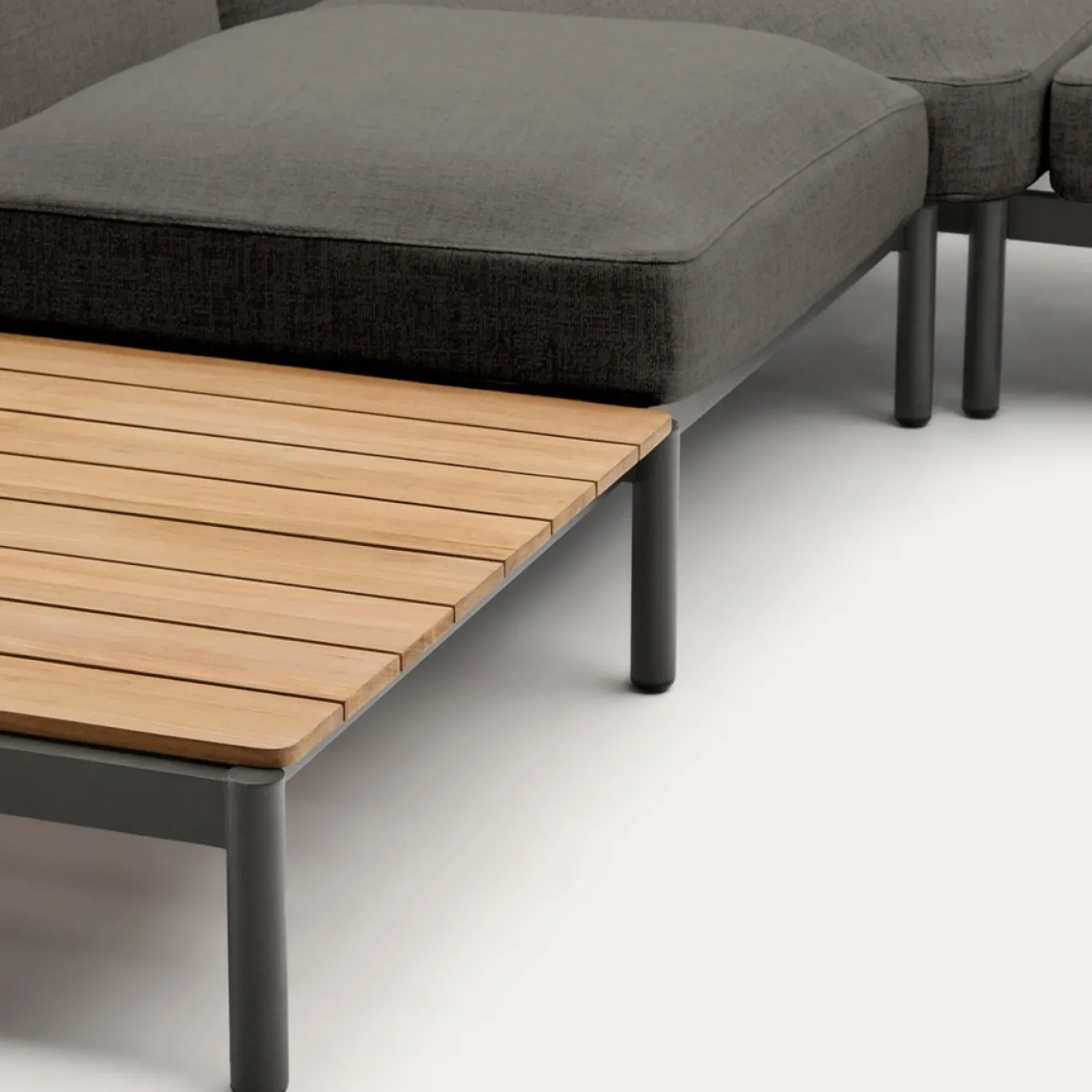 Kave Home Loungeset Sorells 5-Zits Grijs/Naturel