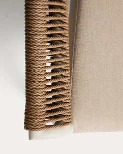 Kave Home Loungeset Zuara Aluminium Beige Synthetisch Touw Bruin