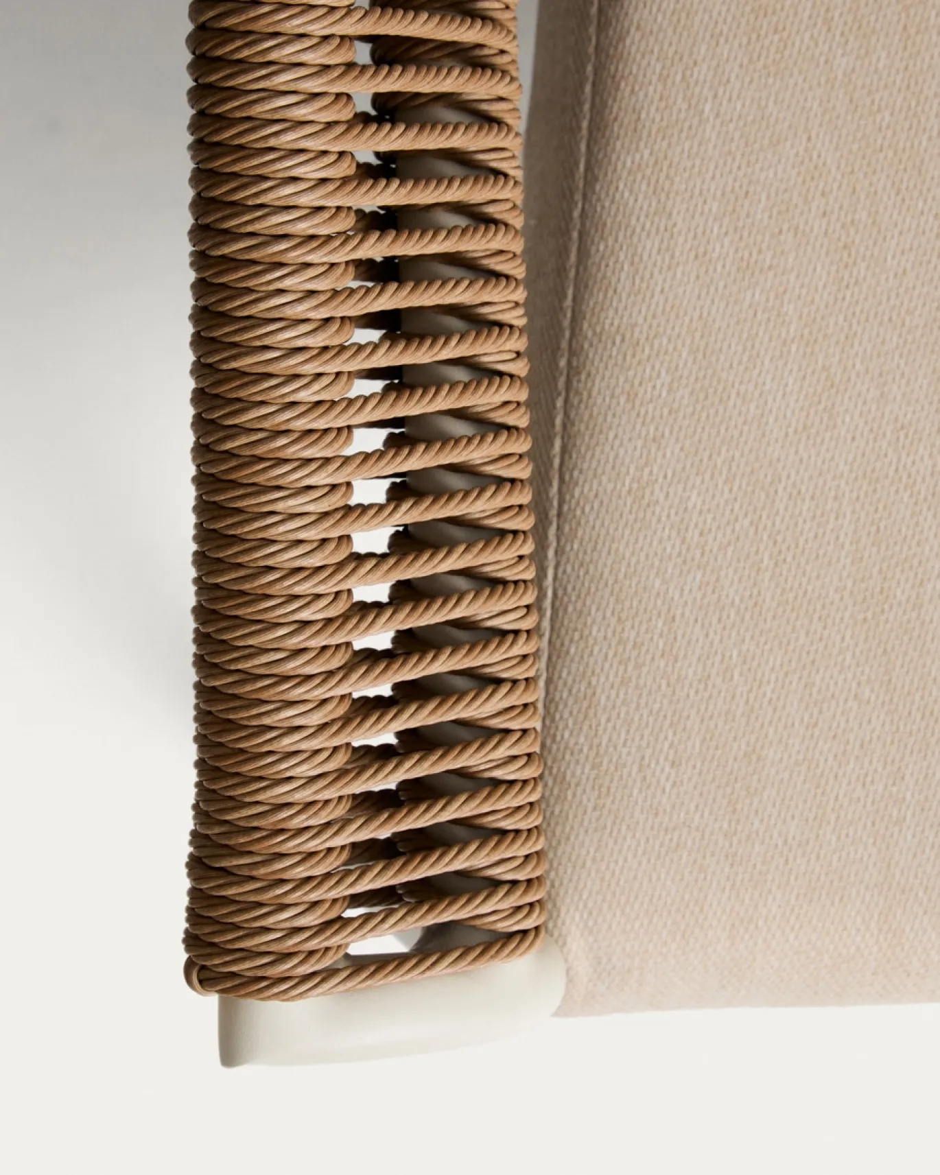 Kave Home Loungeset Zuara Aluminium Beige Synthetisch Touw Bruin