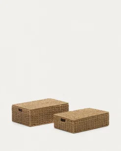 Kave Home Mand Tossa Set van 2 Naturel 57x36cm/60x40cm