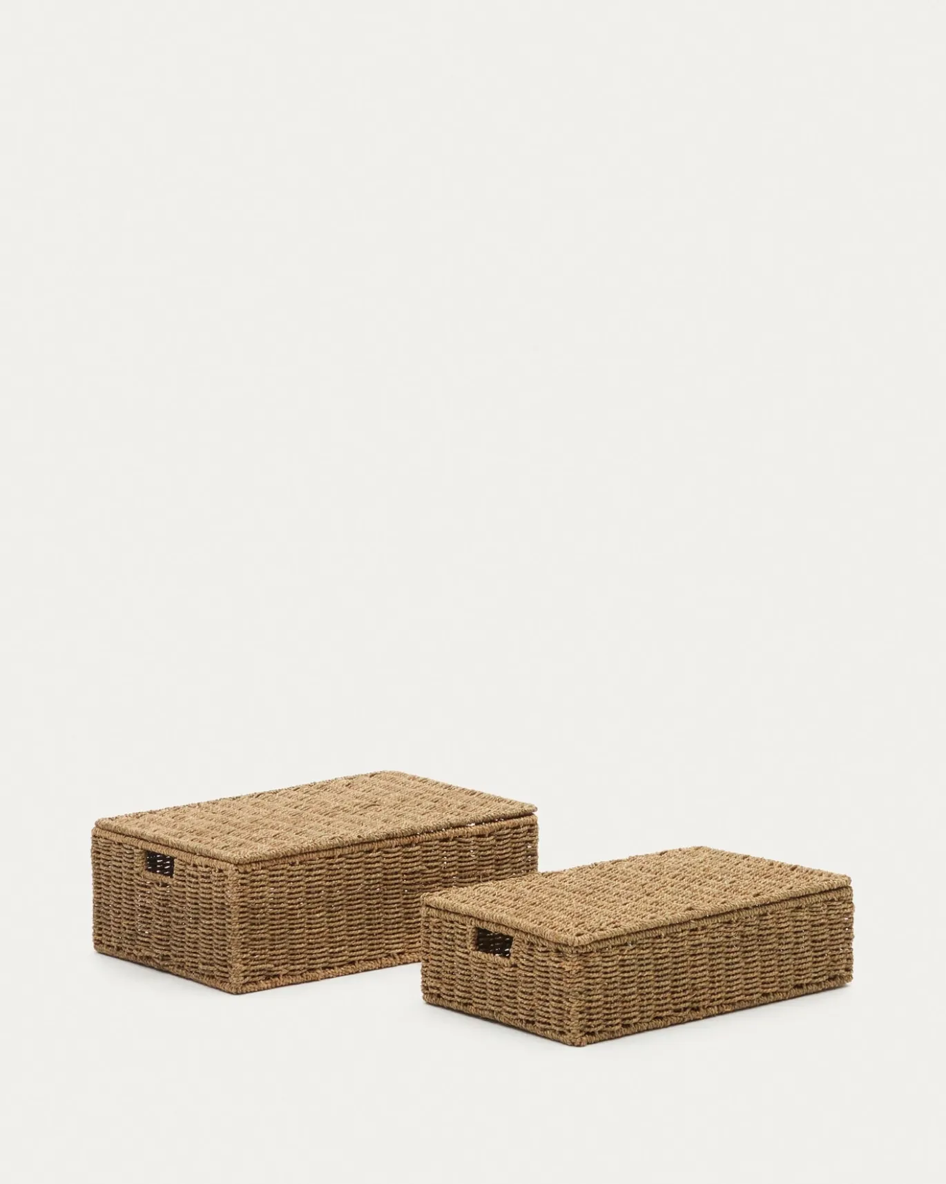Kave Home Mand Tossa Set van 2 Naturel 57x36cm/60x40cm