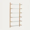 Kave Home Modulair Wandrek Sitra 6 Glazen Planken Eikenhout 110cm