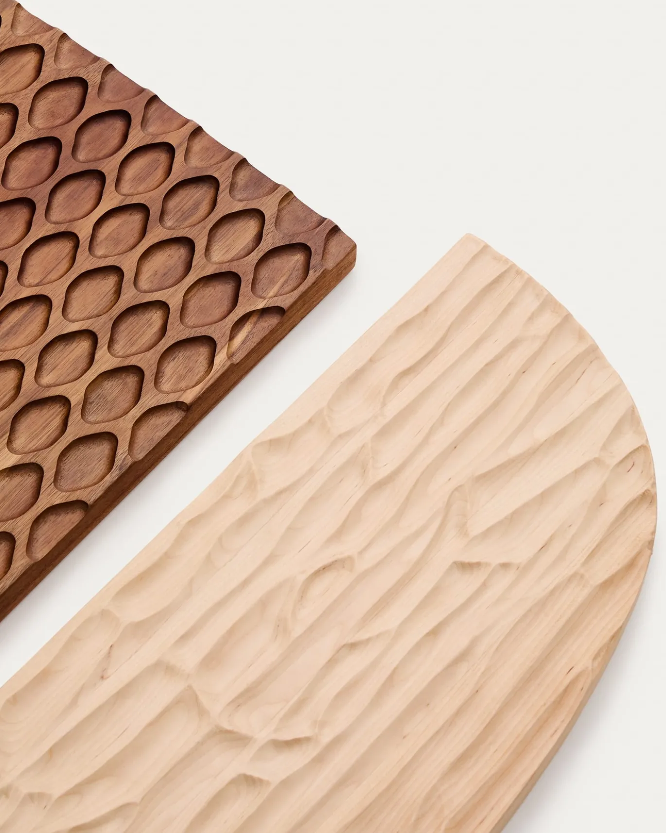 Kave Home Muurpaneel Trivax Hout Set van 3
