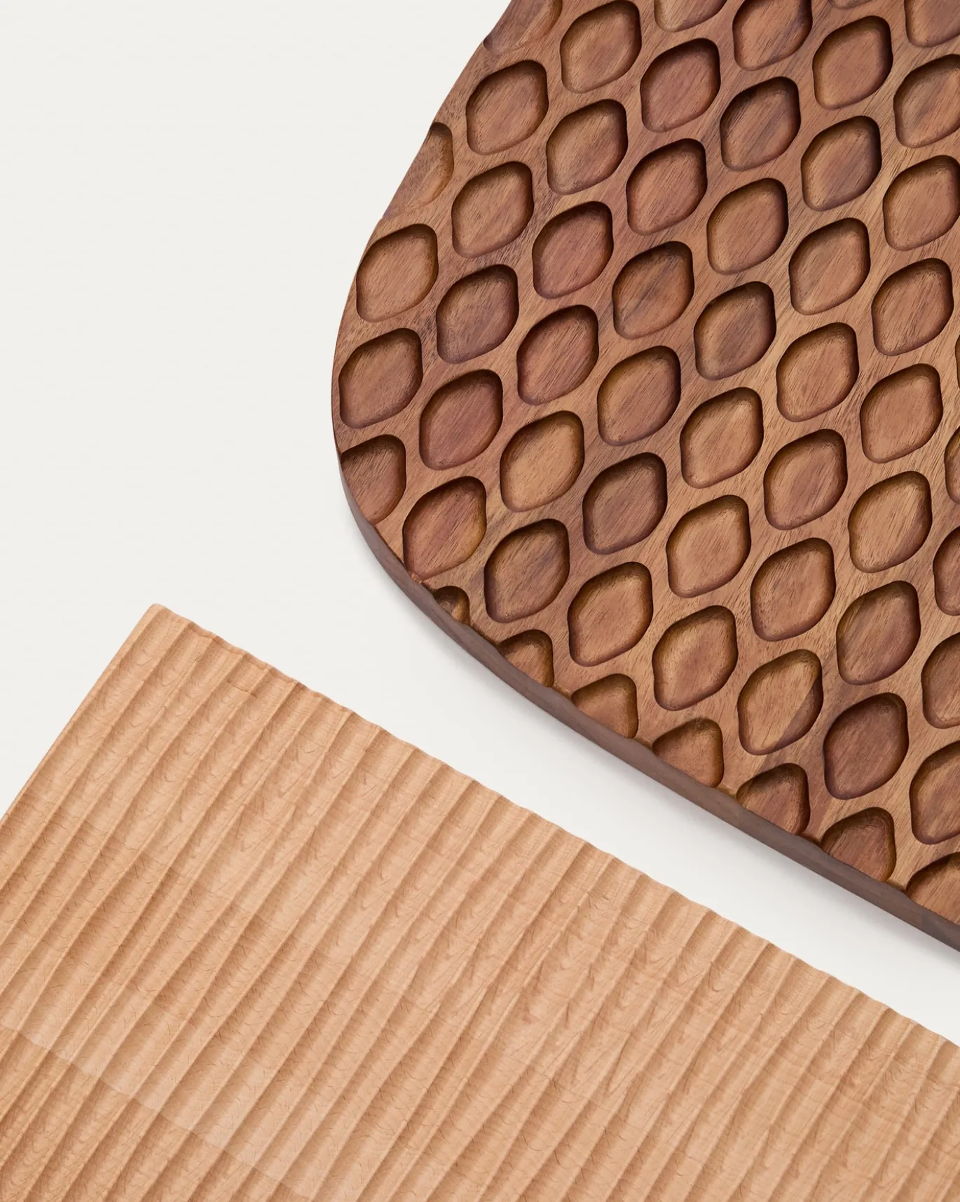 Kave Home Muurpaneel Trivax Hout Set van 3