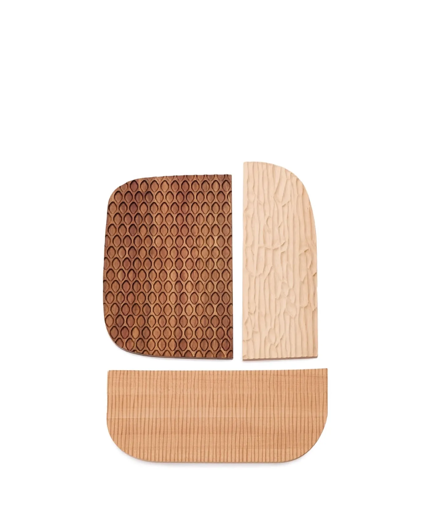 Kave Home Muurpaneel Trivax Hout Set van 3