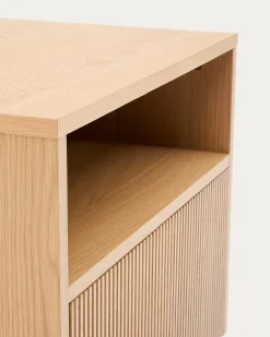 Kave Home Nachtkastje Helvine 1 Lade Eikenfineer 60x52cm
