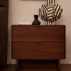 Kave Home Nachtkastje Norlen Walnoot 60cm