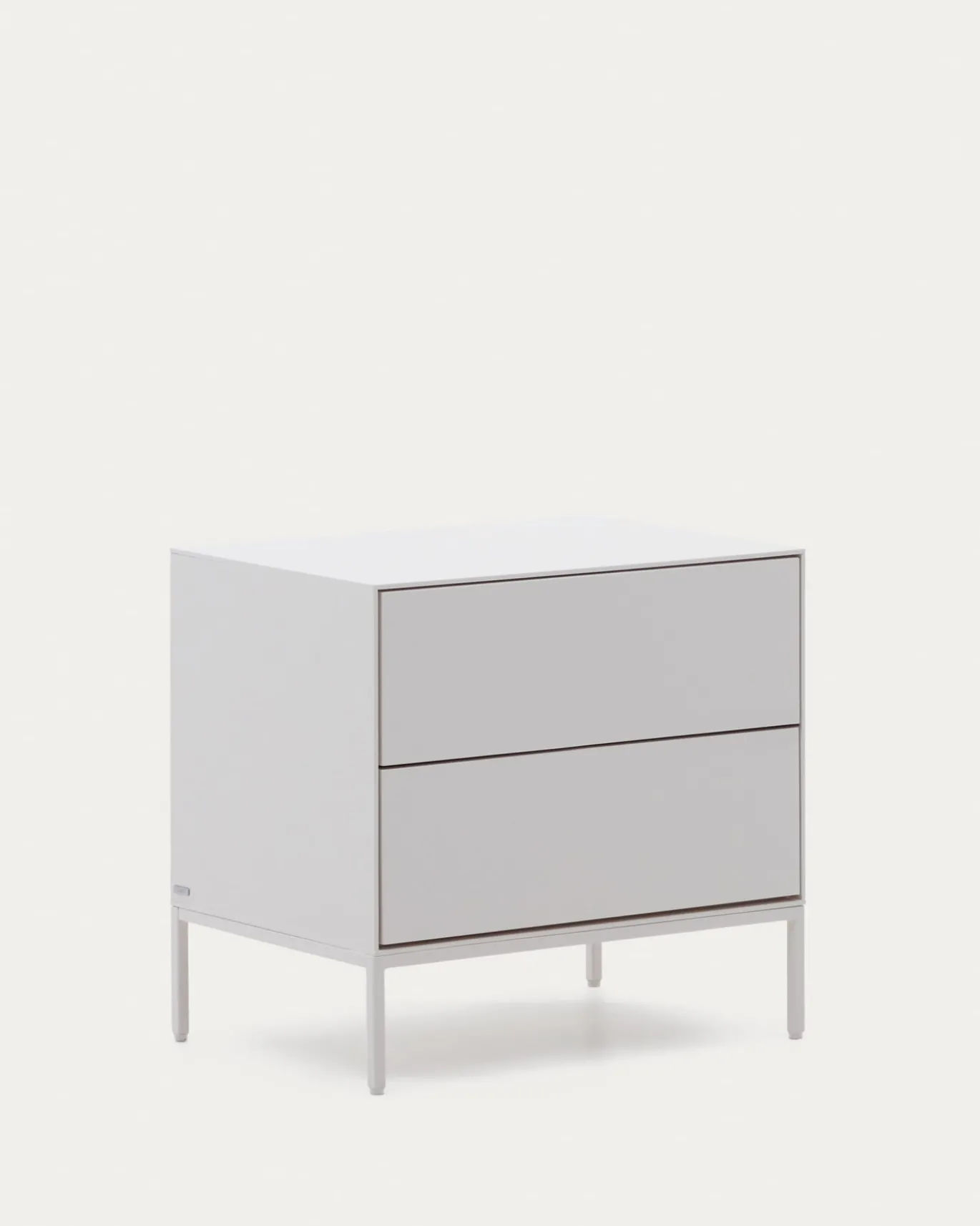 Kave Home Nachtkastje Vedrana 2 Laden Witgelakt Mdf 60x55cm