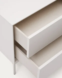 Kave Home Nachtkastje Vedrana 2 Laden Witgelakt Mdf 60x55cm