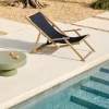 Kave Home Opklapbare Strandstoel Vilara Zwart Outdoor Acaciahout