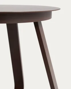 Kave Home Outdoor Bijzettafel Tamaris Aluminium Bruin Ø48cm