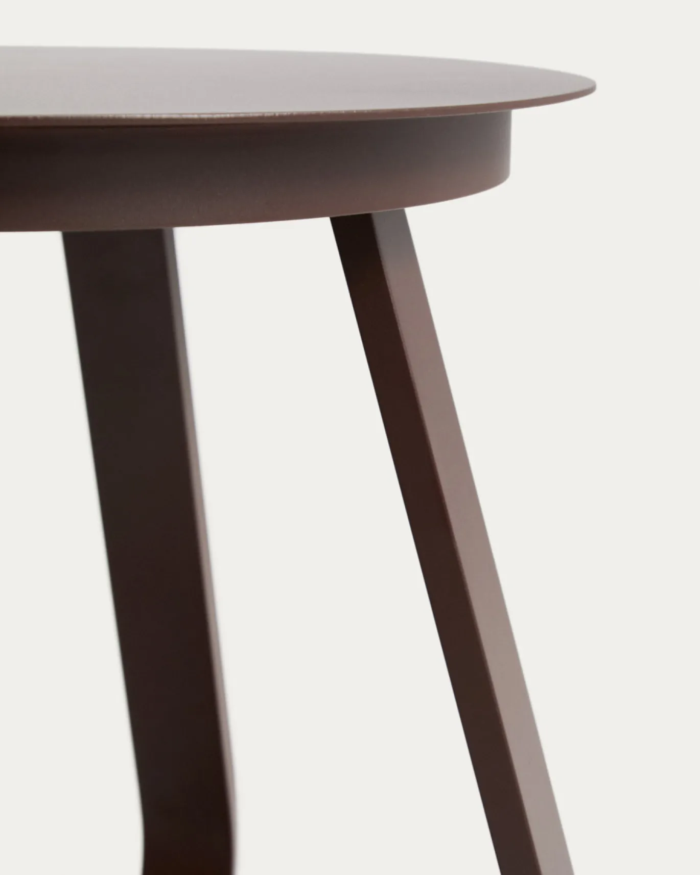 Kave Home Outdoor Bijzettafel Tamaris Aluminium Bruin Ø48cm