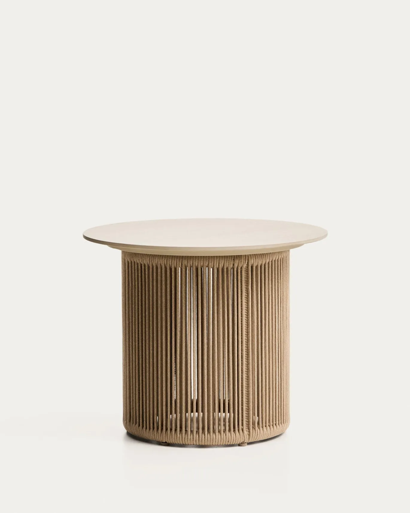 Kave Home Outdoor Bijzettafel Orosei Sintered Stone Beige Ø55cm