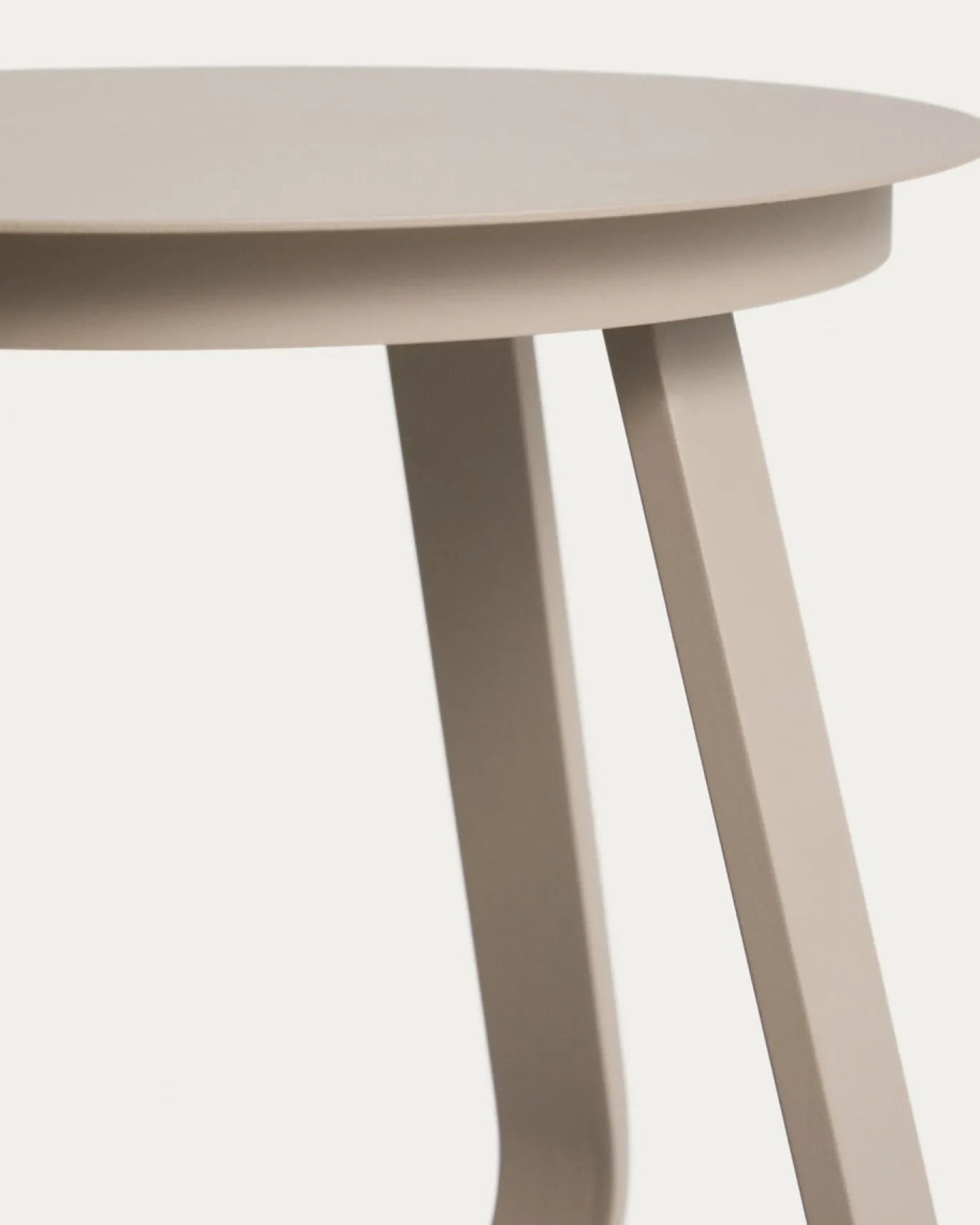 Kave Home Outdoor Bijzettafel Tamaris Aluminium Taupe Ø48cm