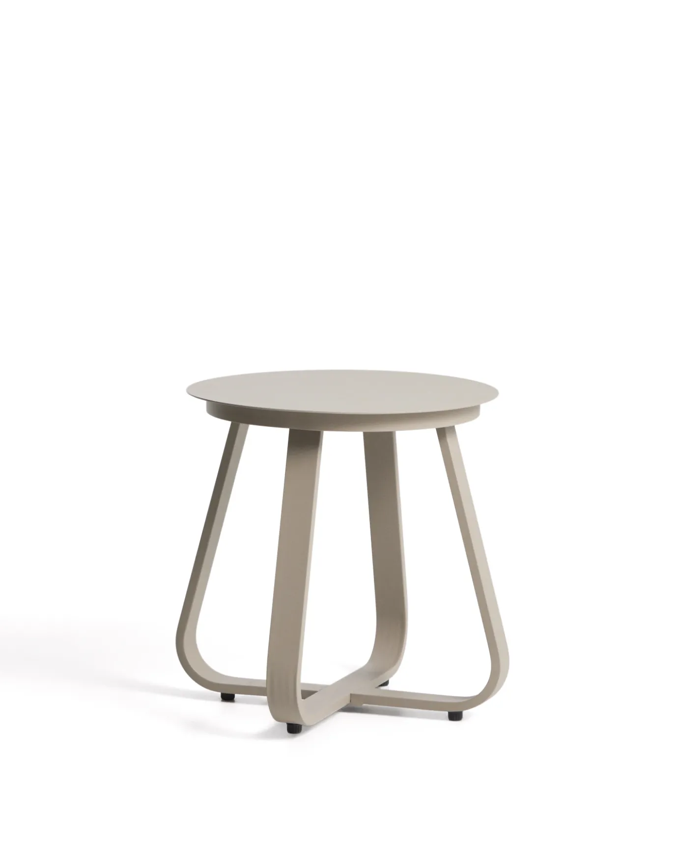 Kave Home Outdoor Bijzettafel Tamaris Aluminium Taupe Ø48cm