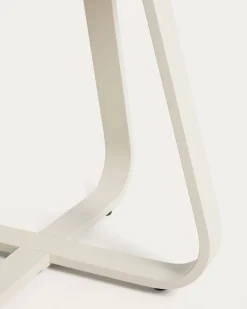 Kave Home Outdoor Bijzettafel Tamaris Aluminium Beige Ø48cm